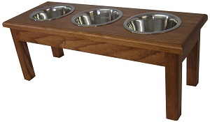 3 bowl elevated dog feeder