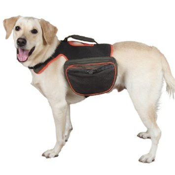Dogs Can Carry Their Own Toys, Treats and Supplies in this Guardian Gear Reflective Dog Back Pack.
